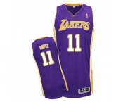 Youth Adidas Los Angeles Lakers #11 Brook Lopez Authentic Purple Road NBA Jersey