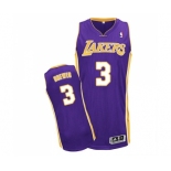 Youth Adidas Los Angeles Lakers #3 Corey Brewer Authentic Purple Road NBA Jersey