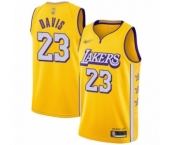 Youth Los Angeles Lakers #23 Anthony Davis Swingman Gold Basketball Jersey - 2019-20 City Edition