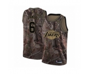 Youth Los Angeles Lakers #6 LeBron James Swingman Camo Realtree Collection Basketball Jersey