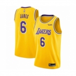 Youth Los Angeles Lakers #6 LeBron James Swingman Gold Basketball Jersey - Icon Edition