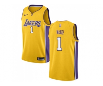 Youth Nike Los Angeles Lakers #1 JaVale McGee Gold NBA Swingman Icon Edition Jersey