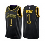 Youth Nike Los Angeles Lakers #1 JaVale McGee Swingman Black NBA Jersey - City Edition