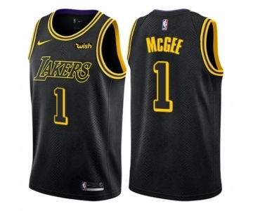 Youth Nike Los Angeles Lakers #1 JaVale McGee Swingman Black NBA Jersey - City Edition