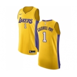 Youth Nike Los Angeles Lakers #1 Kentavious Caldwell-Pope Authentic Gold Home NBA Jersey - Icon Edition