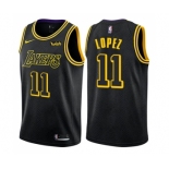 Youth Nike Los Angeles Lakers #11 Brook Lopez Swingman Black NBA Jersey - City Edition