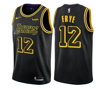 Youth Nike Los Angeles Lakers #12 Channing Frye Swingman Black NBA Jersey - City Edition