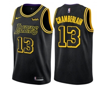 Youth Nike Los Angeles Lakers #13 Wilt Chamberlain Swingman Black NBA Jersey - City Edition