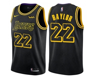 Youth Nike Los Angeles Lakers #22 Elgin Baylor Swingman Black NBA Jersey - City Edition