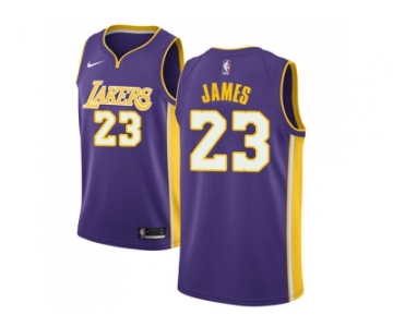 Youth Nike Los Angeles Lakers #23 LeBron James Purple NBA Swingman Statement Edition Jersey