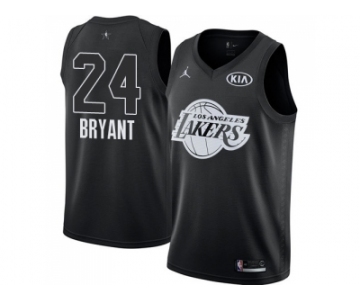 Youth Nike Los Angeles Lakers #24 Kobe Bryant Black NBA Jordan Swingman 2018 All-Star Game Jersey