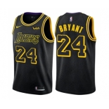 Youth Nike Los Angeles Lakers #24 Kobe Bryant Swingman Black NBA Jersey - City Edition