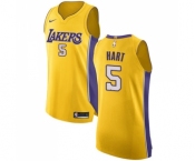 Youth Nike Los Angeles Lakers #5 Josh Hart Authentic Gold Home NBA Jersey - Icon Edition