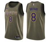 Youth Nike Los Angeles Lakers #8 Kobe Bryant Swingman Green Salute to Service NBA Jersey