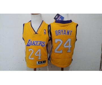 babywear nba los angeles lakers #24 kobe bryant yellow