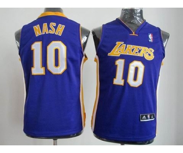 youth nba los angeles lakers #10 nash purple