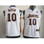 youth nba los angeles lakers #10 nash white