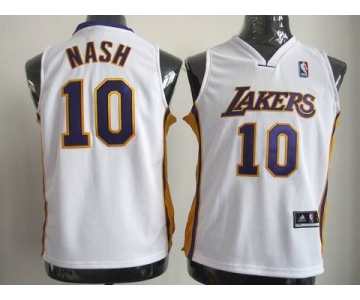 youth nba los angeles lakers #10 nash white