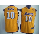 youth nba los angeles lakers #10 nash yellow