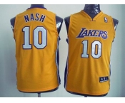 youth nba los angeles lakers #10 nash yellow