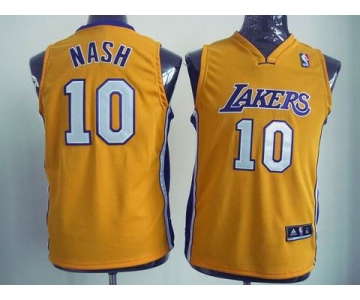 youth nba los angeles lakers #10 nash yellow