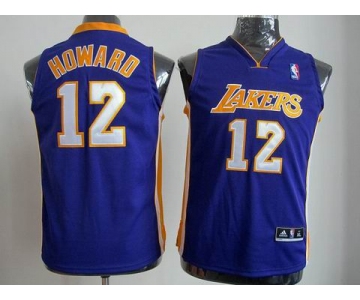 youth nba los angeles lakers #12 dwight howard purple