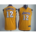 youth nba los angeles lakers #12 dwight howard yellow