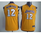 youth nba los angeles lakers #12 dwight howard yellow