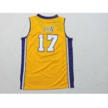 youth nba los angeles lakers #17 lin yellow[revolution 30 swingman][lin]