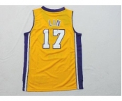 youth nba los angeles lakers #17 lin yellow[revolution 30 swingman][lin]