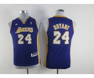 youth nba los angeles lakers #24 kobe bryant purple[revolution 30 swingman]