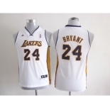 youth nba los angeles lakers #24 kobe bryant white[revolution 30 swingman]