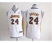 youth nba los angeles lakers #24 kobe bryant white[revolution 30 swingman]