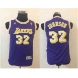 youth nba los angeles lakers #32 johnson purple