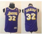 youth nba los angeles lakers #32 johnson purple