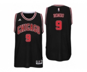 Men Chicago Bulls #9 Rajon Rondo Alternate Black New Swingman Jersey