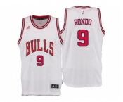 Men Chicago Bulls #9 Rajon Rondo Home White New Swingman Jersey