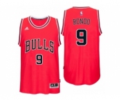 Men Chicago Bulls #9 Rajon Rondo Road Red New Swingman Jersey