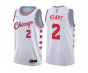 Men Nike Chicago Bulls #2 Jerian Grant Authentic White NBA Jersey - City Edition