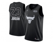 Men Nike Chicago Bulls #23 Michael Jordan Black NBA Jordan Swingman 2018 All-Star Game Jersey