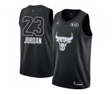 Men Nike Chicago Bulls #23 Michael Jordan Black NBA Jordan Swingman 2018 All-Star Game Jersey