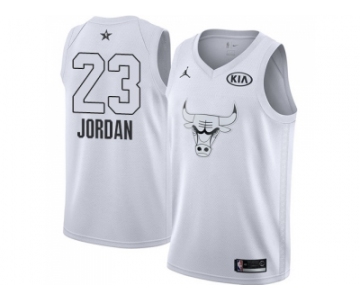 Men Nike Chicago Bulls #23 Michael Jordan White NBA Jordan Swingman 2018 All-Star Game Jersey