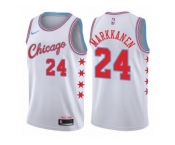 Men Nike Chicago Bulls #24 Lauri Markkanen Authentic White NBA Jersey - City Edition