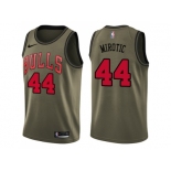 Men Nike Chicago Bulls #44 Nikola Mirotic Green Salute to Service NBA Swingman Jersey