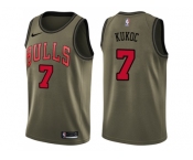 Men Nike Chicago Bulls #7 Tony Kukoc Green Salute to Service NBA Swingman Jersey