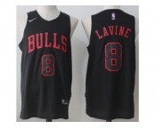 Men Nike Chicago Bulls #8 Zach LaVine Black Fashion NBA Swingman Jersey