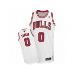 Men's Adidas Chicago Bulls #0 Isaiah Canaan Authentic White Home NBA Jersey