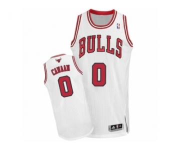 Men's Adidas Chicago Bulls #0 Isaiah Canaan Authentic White Home NBA Jersey