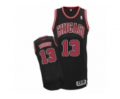 Men's Adidas Chicago Bulls #13 Anthony Morrow Authentic Black Alternate NBA Jersey