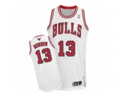 Men's Adidas Chicago Bulls #13 Anthony Morrow Authentic White Home NBA Jersey